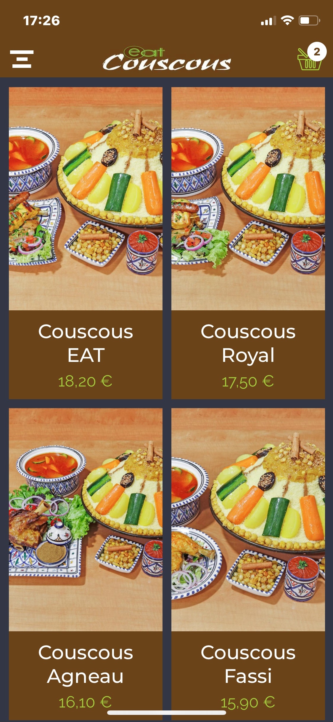 présentation application Eat Couscous